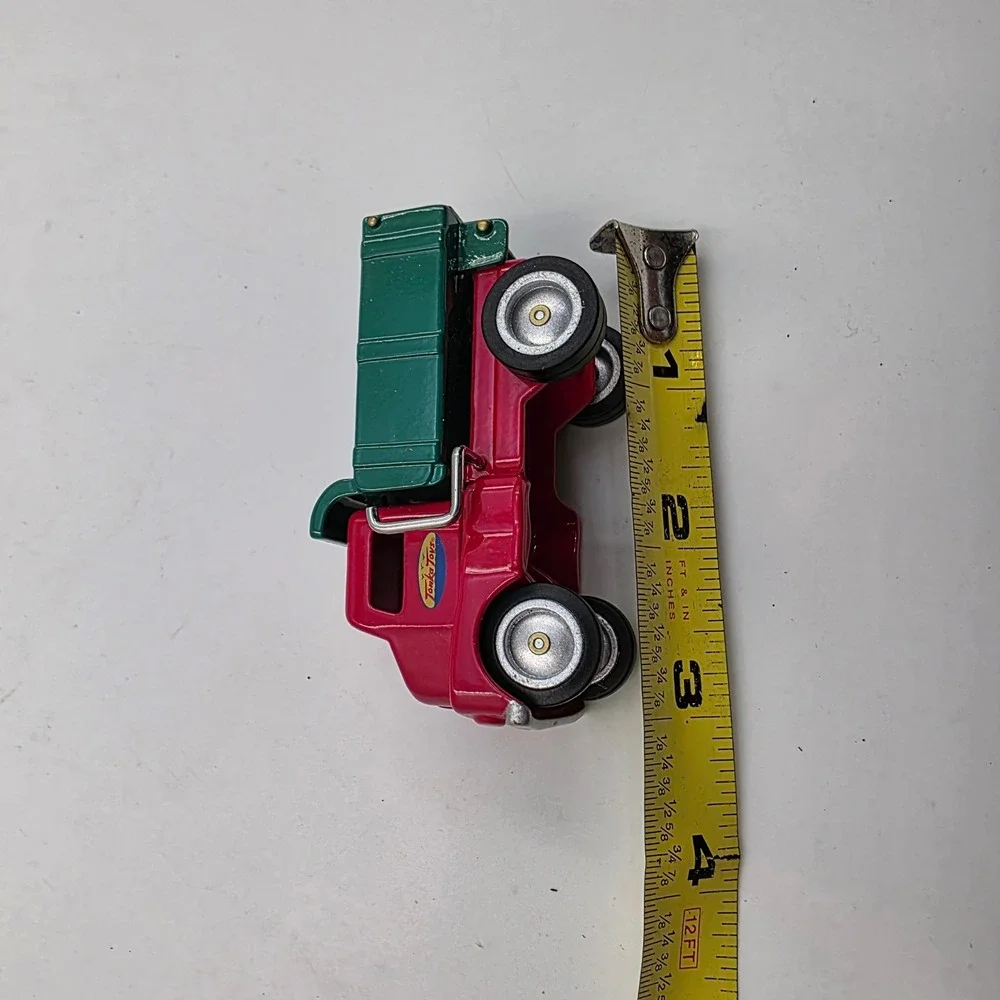 Hallmark Keepsake 2000 Tonka Dump Truck Ornament Diecast Metal Red Green 3.25in